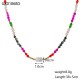 Colorful natural stone pendant necklace