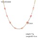 Natural stone stainless steel necklace