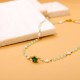 Natural stone bead chain stainless steel necklace