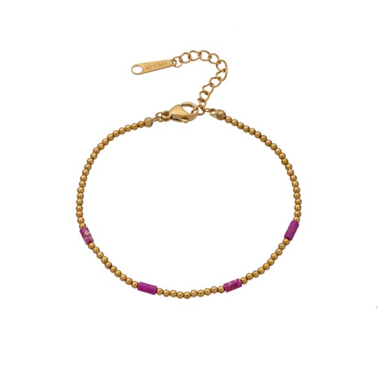 Crystal stainless steel bracelet