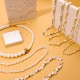 Golden pearl stainless steel necklace