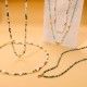 Natural stone bead stainless steel necklace