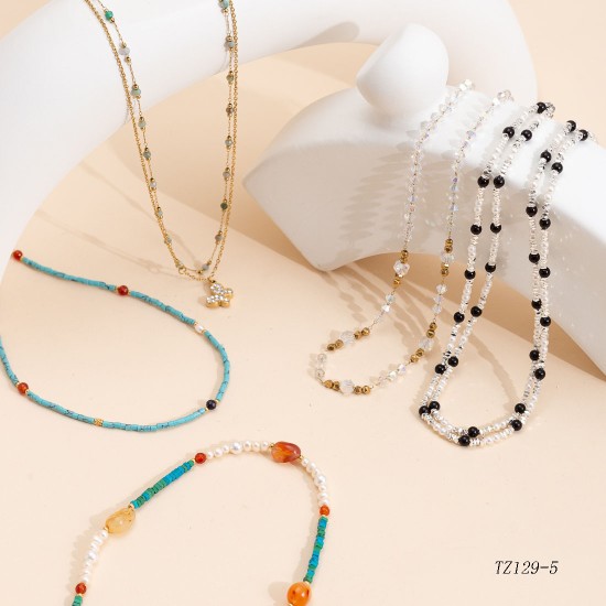 Natural stone series multi-color necklace bracelet