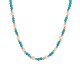 Turquoise bead stainless steel necklace