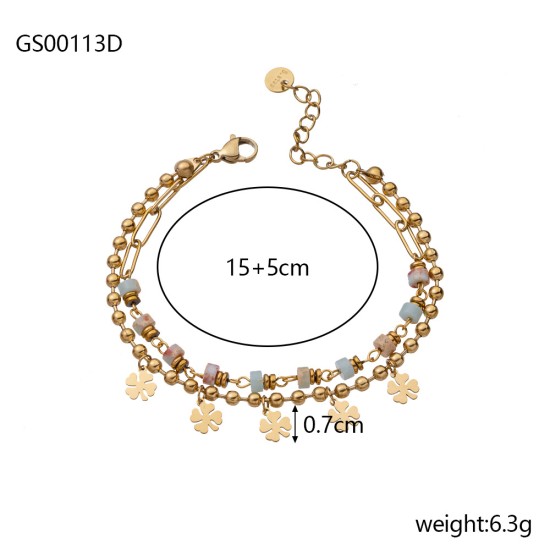 Crystal stainless steel bracelet