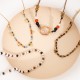 Beaded stainless steel necklace
