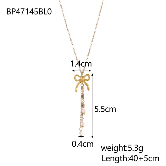 Butterfly stainless steel necklace