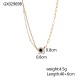 Zircon pendant stainless steel necklace