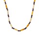 Natural stone stainless steel necklace