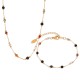 Colorful natural stone layered necklace