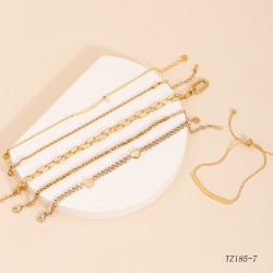 Gold plated stainless steel bracelet