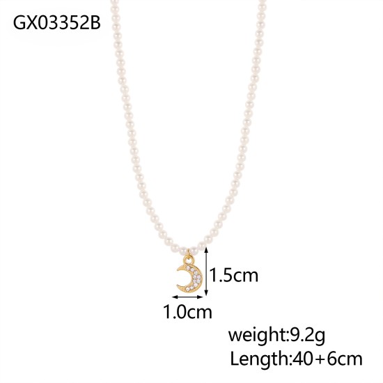 Pearl stainless steel necklace