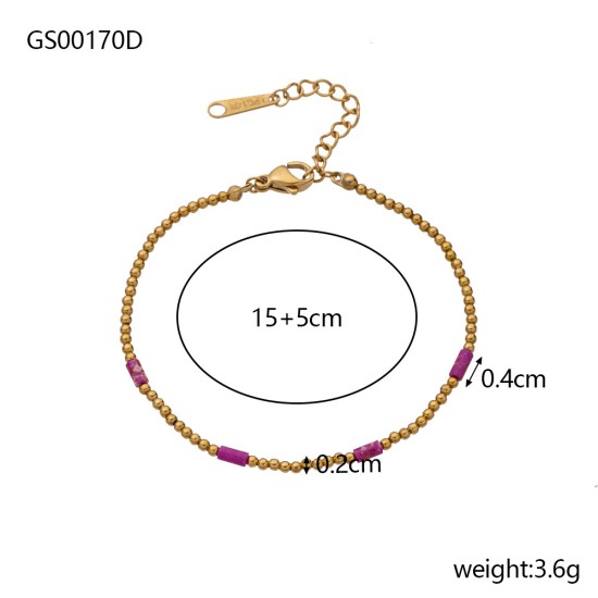 Crystal stainless steel bracelet