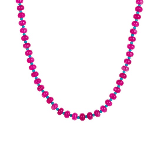 Natural stone pearl stainless steel necklace