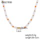 Beaded stainless steel necklace