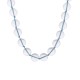 Crystal crushed stone stainless steel necklace