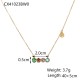 Colored crystal pendant stainless steel necklace