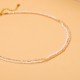 Natural stone crystal stainless steel necklace