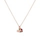 Colored crystal pendant stainless steel necklace