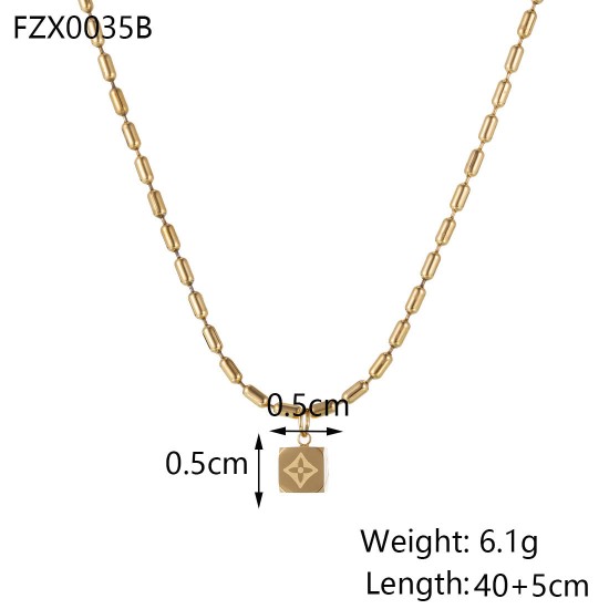 Stainless steel pendant necklace