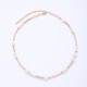 Colorful natural stone pearl stainless steel necklace