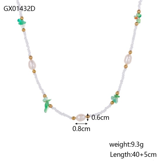 Letter pendant stainless steel necklace