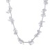Crystal crushed stone stainless steel necklace