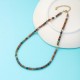 Natural stone pendant stainless steel necklace