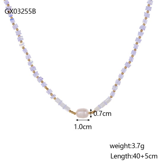 Letter pendant stainless steel necklace