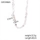 Beaded natural stone stainless steel necklace