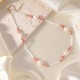Colorful natural stone pearl stainless steel necklace