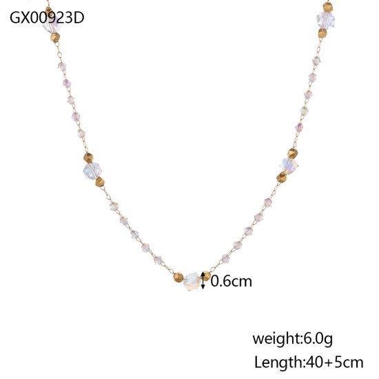 Letter pendant stainless steel necklace