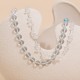 Crystal crushed stone stainless steel necklace