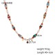 Natural stone stainless steel necklace