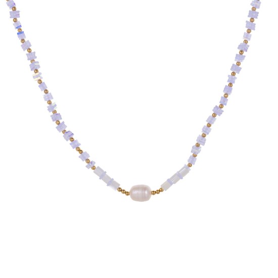 Letter pendant stainless steel necklace