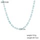 Beaded natural stone stainless steel necklace